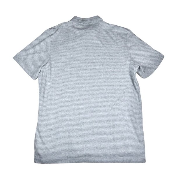 Travis Mathew Polo Men's Gray White Stripes Short Sleeve 2XL Button Golf Active - Picture 3 of 9